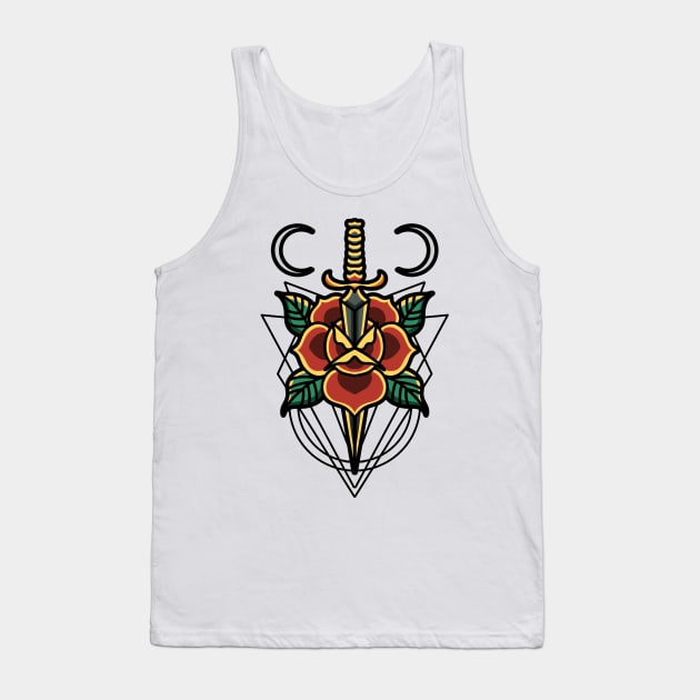 rose and dagger tattoo Tank Top by donipacoceng